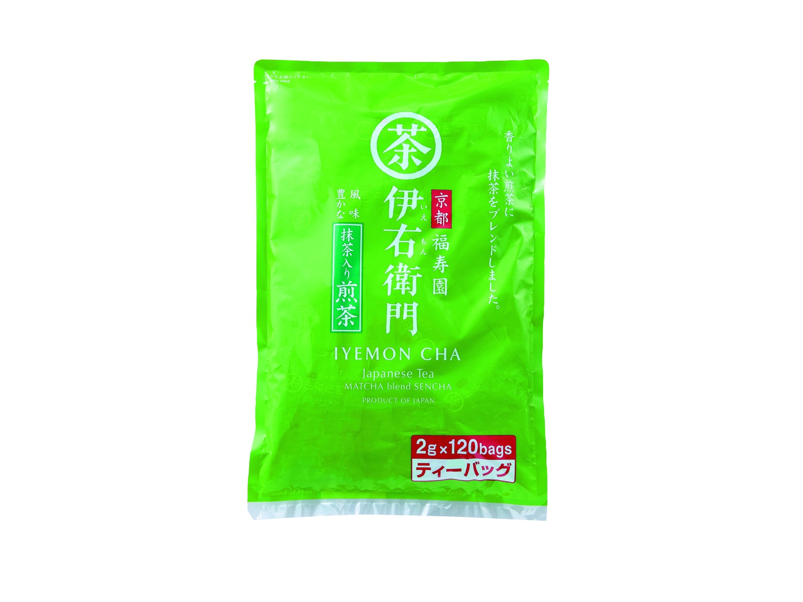 宇治の露製茶 伊右衛門 抹茶入り煎茶 ティーバッグ 2g×120バッグ 宇治の露製茶 伊右衛門 抹茶入り煎茶 ティーバッグ 2g×120バッグ