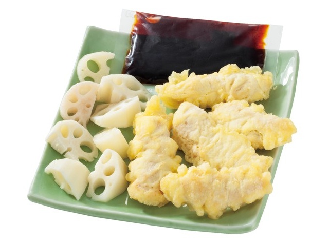 ニチレイ 玉ねぎ・ピーマンをぷらす 鶏天とれんこんの黒酢あん