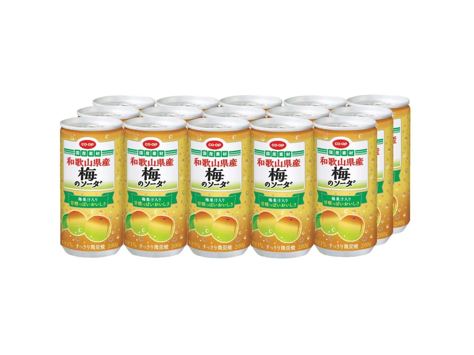 CO・OP 和歌山県産 梅のソーダ 1箱(200g×15缶入)| コープこうべ