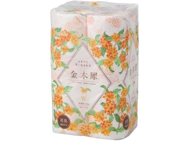 丸富製紙 Hanataba金木犀ダブル（2枚重ね） 1袋（25m