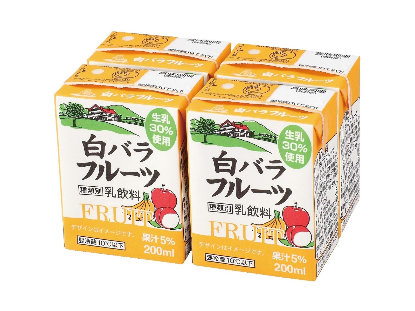 大山乳業 白バラフルーツ 200ml×5本組| コープこうべネット