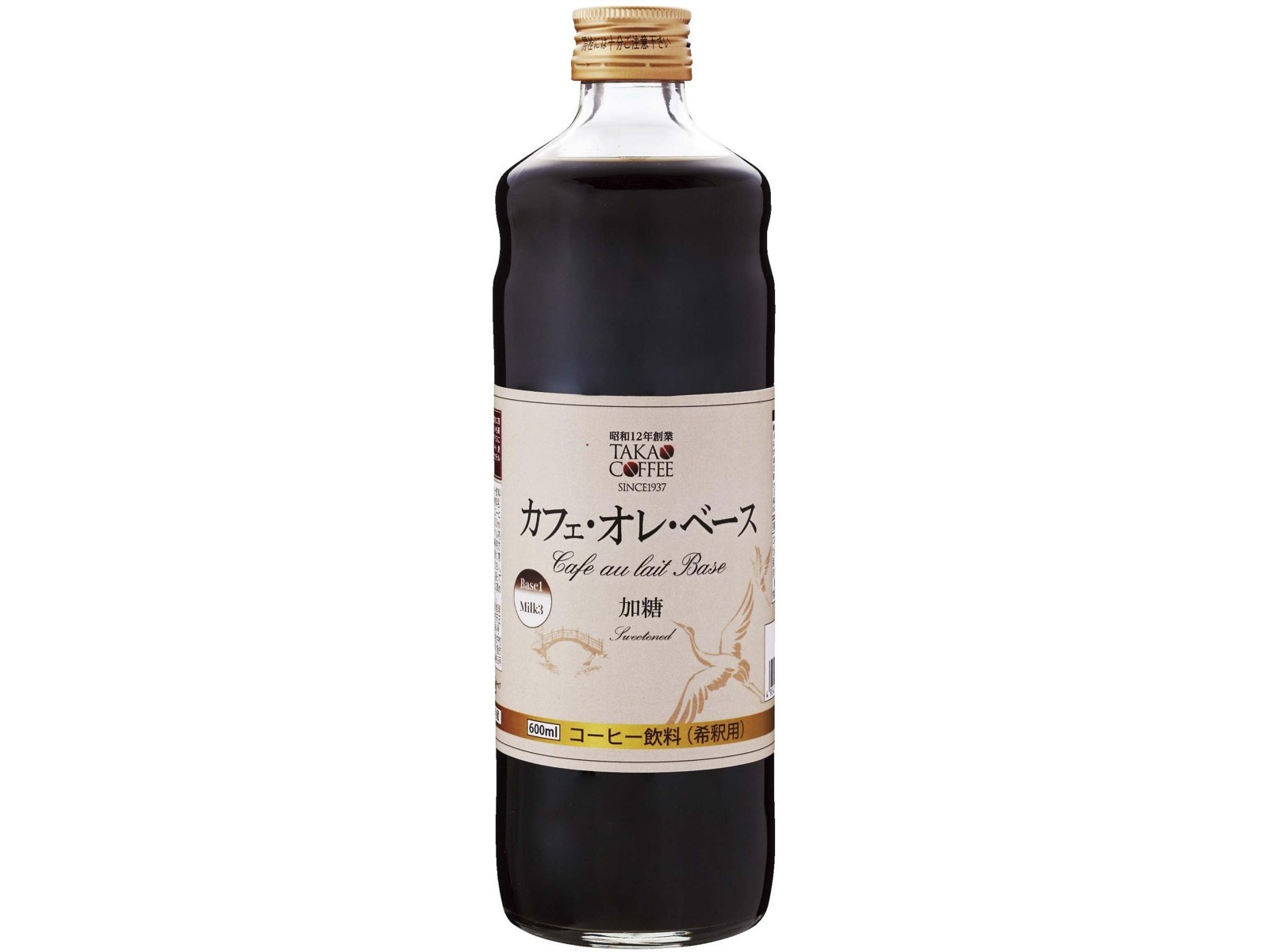 カフェオレオページ 高尾珈琲 カフェ・オレ・ベース加糖 希釈用 600ml| コープこうべ