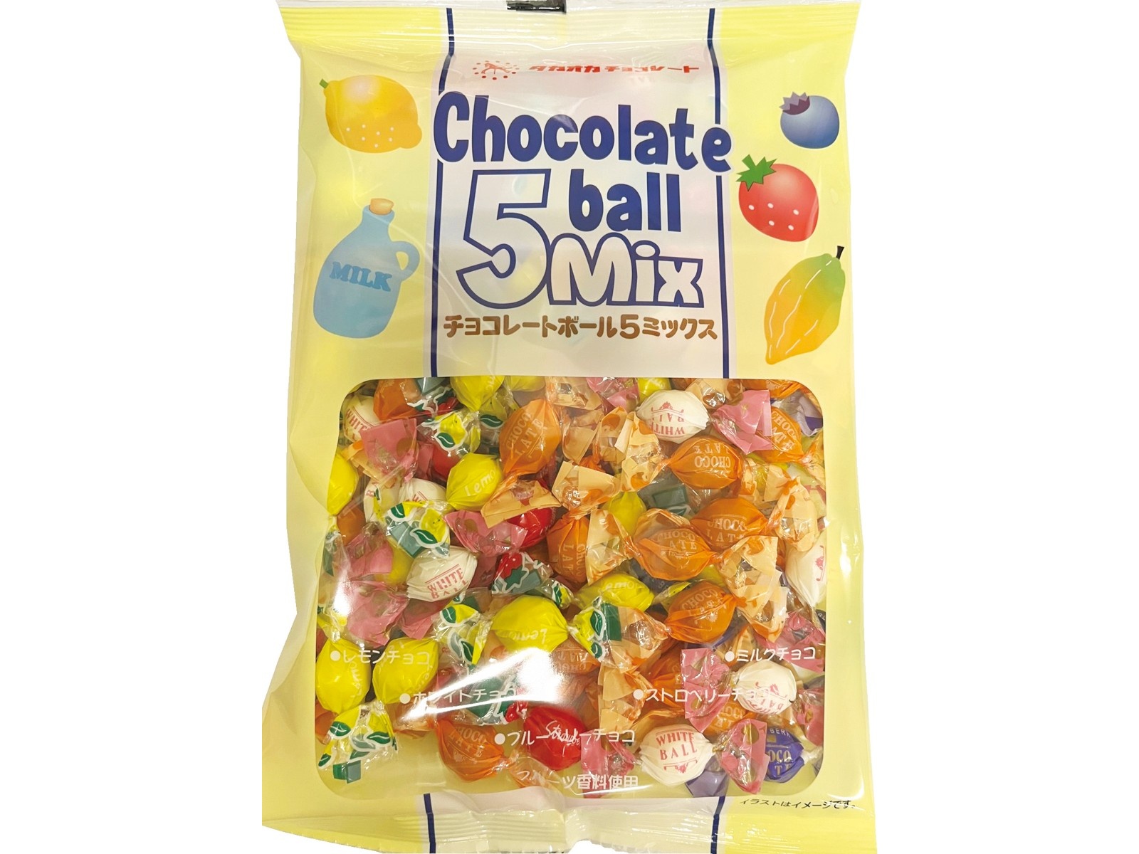 高岡食品工業 チョコレートボール5ミックス 140g| コープこうべ